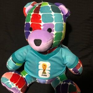 FIFA World Cup 2026 10-Inch Colorful Bear Plush - Official 2026 World Cup Rare
